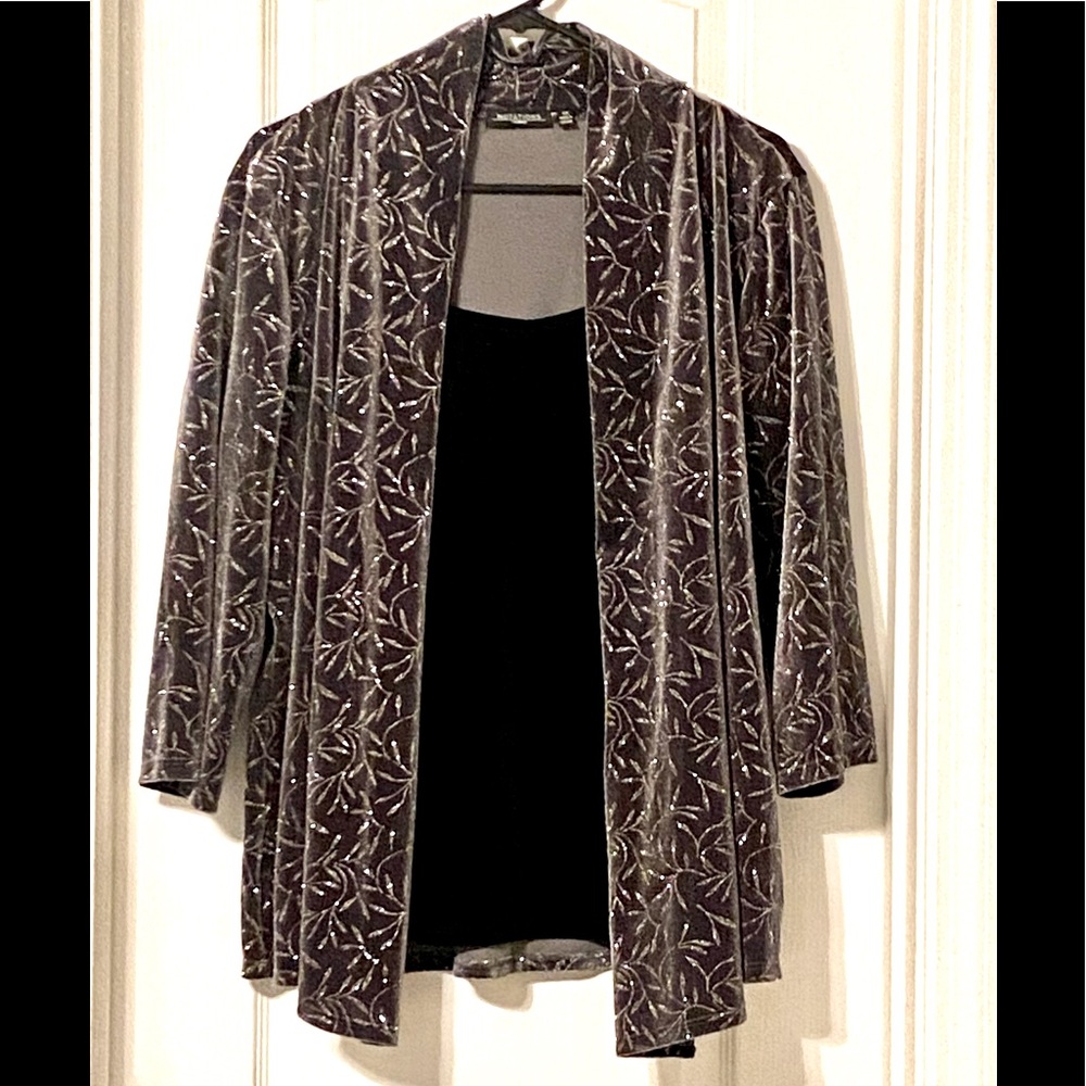 Notations Women’s 1X jacket/tank black/gray/silver